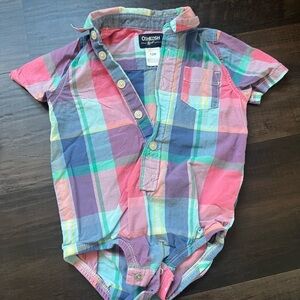OshKosh B'gosh Multicolor Plaid Romper